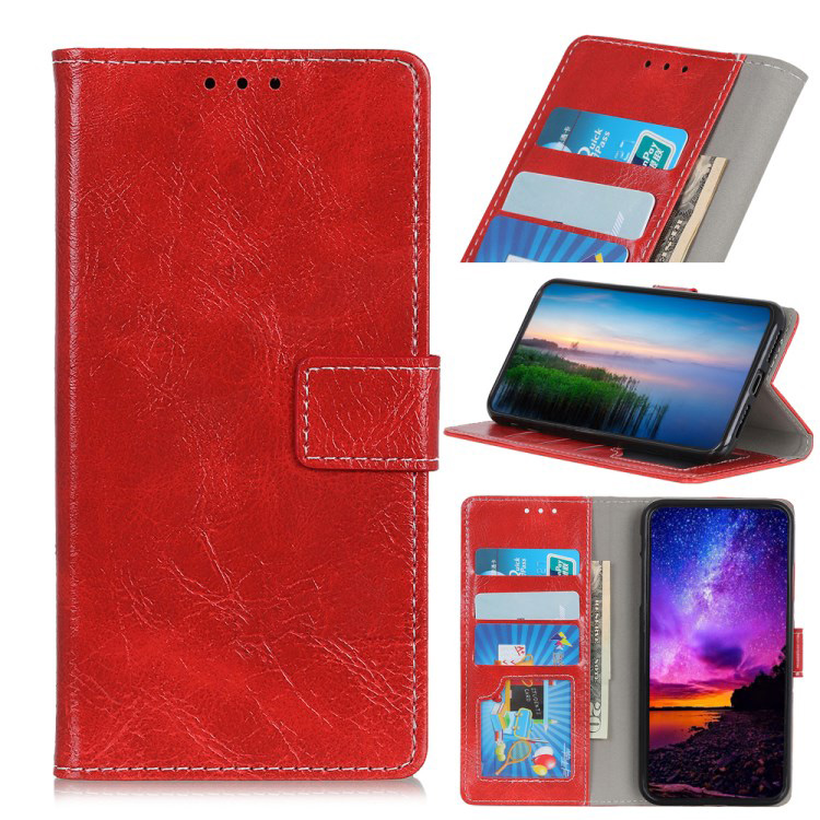 Case Samsung Galaxy A80 #เคสฝาพับหนัง PU ผิวหนังม้า Crazy Horse Leather Wallet