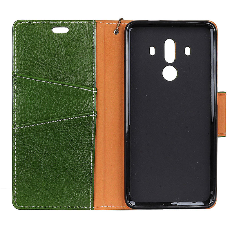 เคส Huawei Mate 10 Pro #เคสสไตล์กระเป๋าสตางค์หนังแท้ Crazy Horse Genuine Leather Wallet