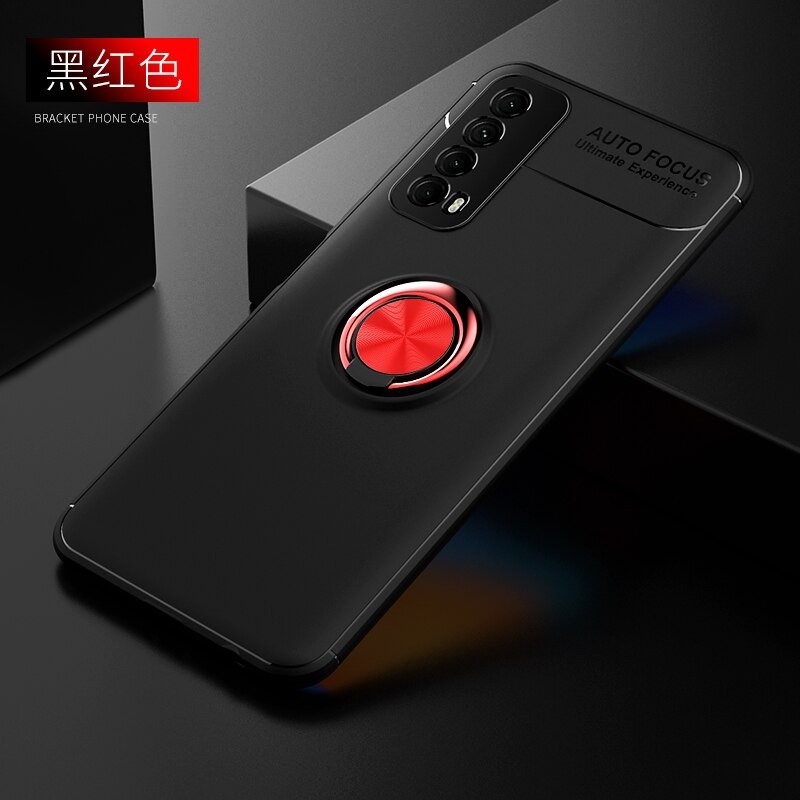 เคส Huawei Y7a #เคสฝาหลัง TPU Finger Ring Kickstand (แผ่นโลหะแบบ Built-in)