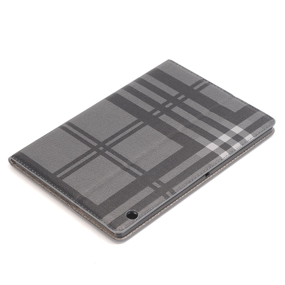 Case Huawei MediaPad T5 10 #เคสฝาพับหนัง PU พิมพ์รูปแบบผ้าลายสก็อต สวยงามทันสมัย
