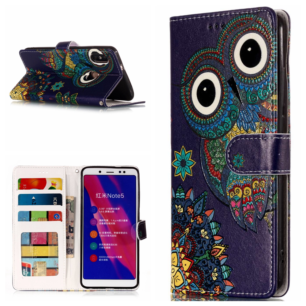Case Xiaomi Redmi Note 5 / Note 5 Pro #เคสฝาพับแบบกระเป๋าสตางค์พิมพ์ลายนูนสวยงามน่ารักๆ