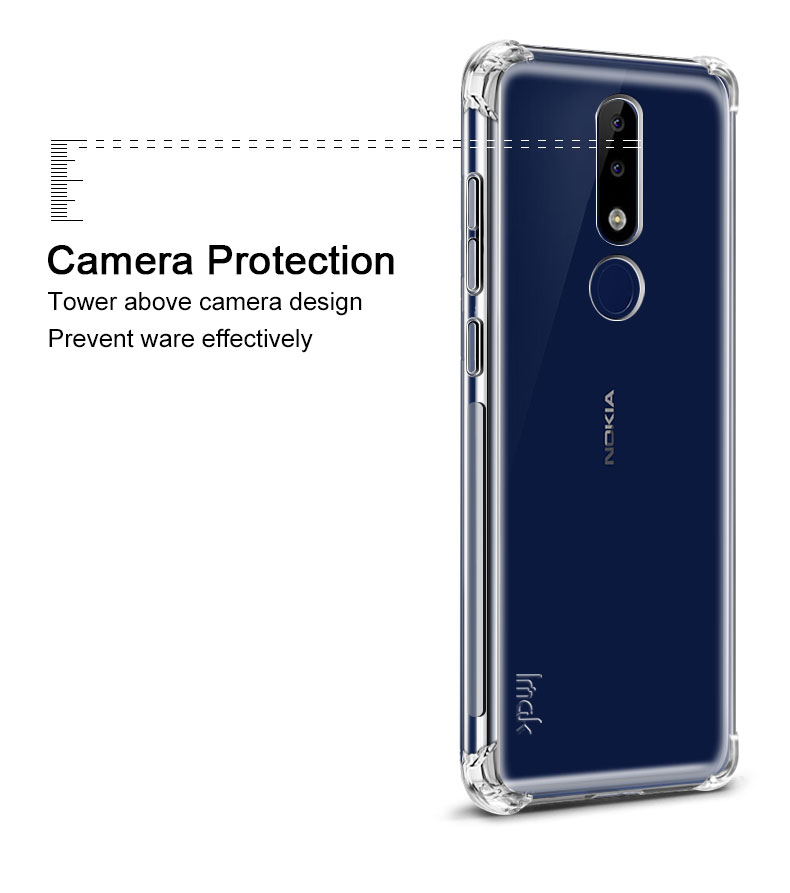 Case Nokia 5.1 Plus/X5 #เคสฝาหลังSkin Feel Anti-drop TPU Case + ฟิล์มกันรอย Explosion-proof Screen Film