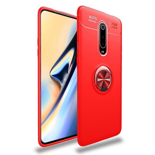 Case Xiaomi Mi 9T #เคสฝาหลัง TPU Finger Ring Kickstand (แผ่นโลหะแบบ Built-in)