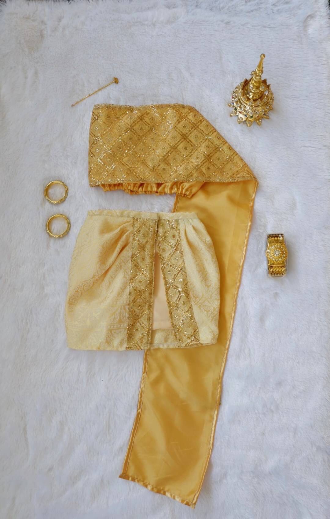 ชุดไทยเด็กหญิง สวยเก๋ด้านในเป็นกางเกง