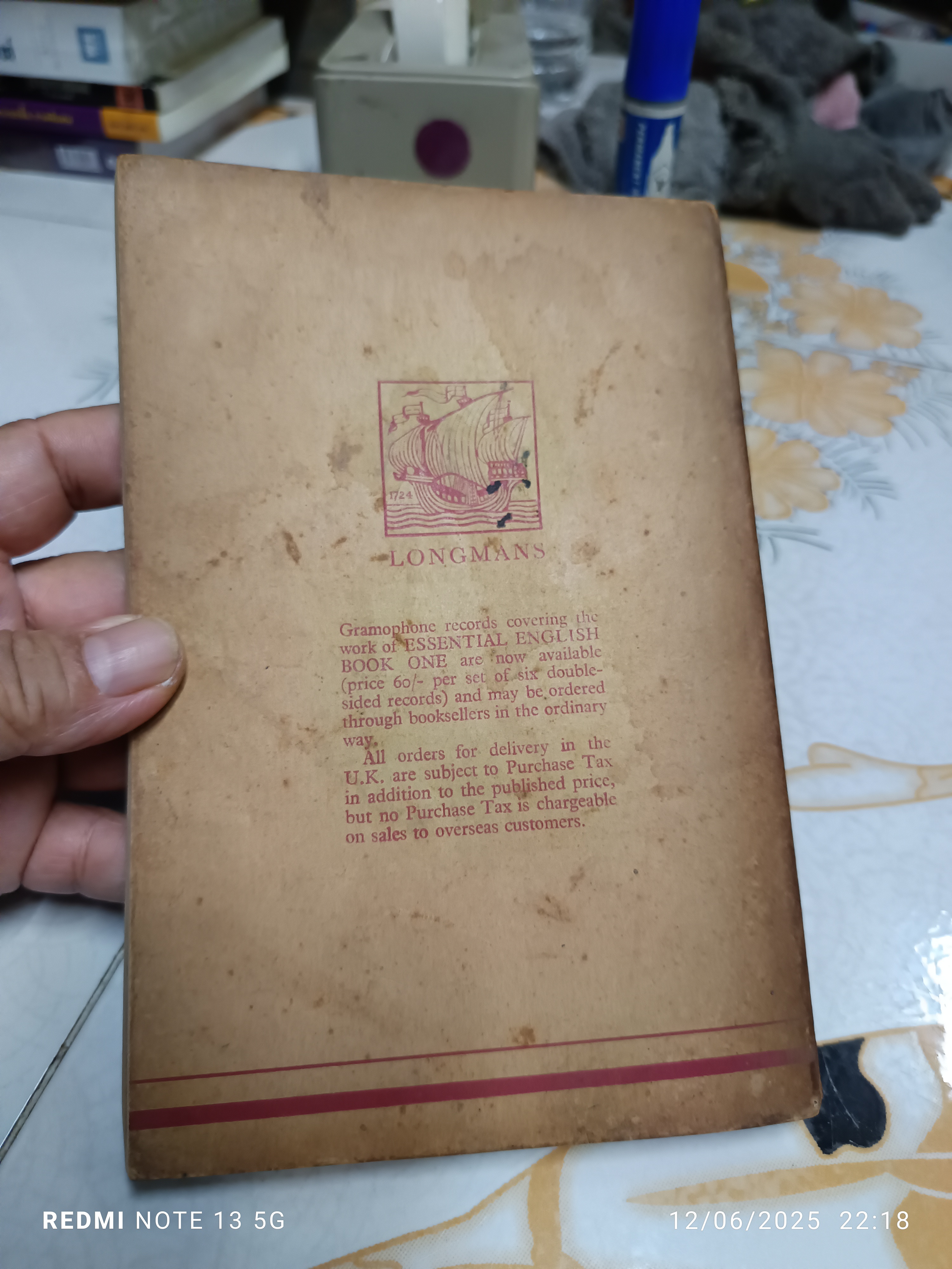 Essential English for Foreign Students Book 1 By C.E.Eckersley LONGMANS, 1953 **สินค้าหมด""