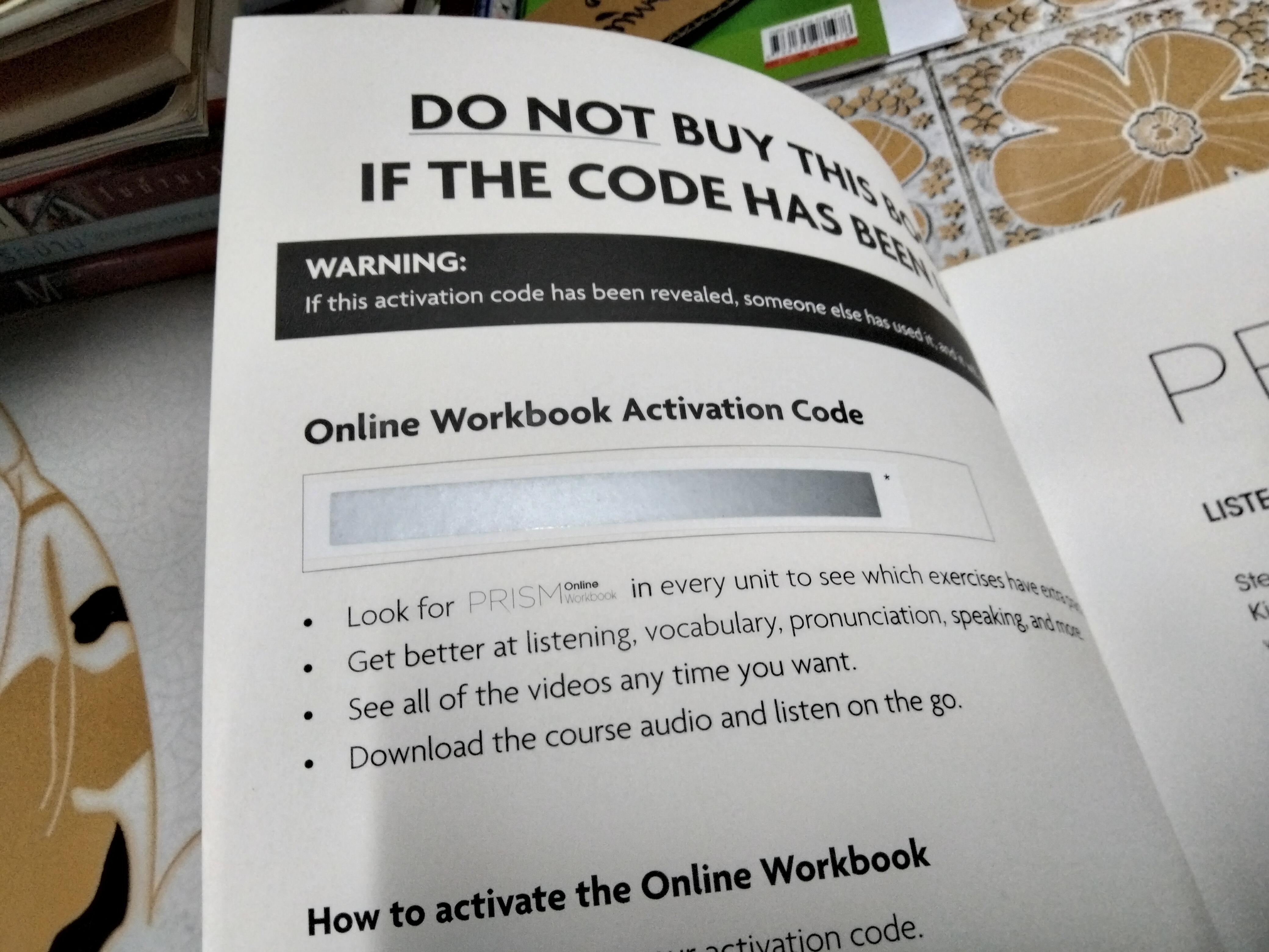 PRISM LISTENING & SPEAKING 1 + PRISM READING & WRITING 1 (ขายรวม 2 เล่ม) ยังไม่ได้ใช้