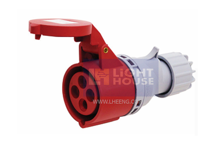 HTN-214 "DAKO PLUG" เต้ารับกลางทาง (3P+E) 16A 400V IP44