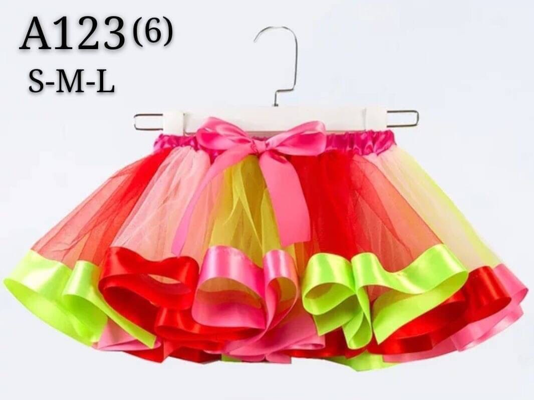 กระโปรงเด็ก ฟรุ้งฟริ้งสายรุ้ง