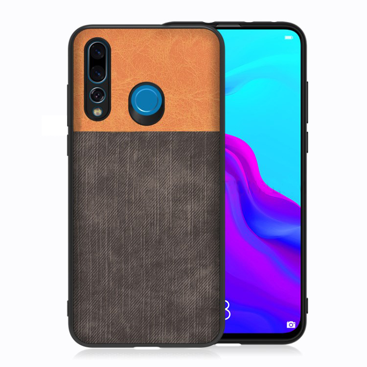 Case Huawei nova 4 #เคสฝาหลังรูปแบบ Cloth Texture PU Leather + TPU