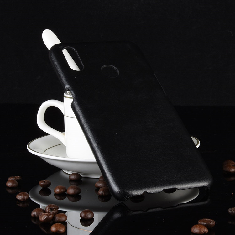 เคส Realme 3 Pro #เคสฝาหลังพลาสติกแข็งเคลือบหนัง PU ลายผิวลิ้นจี่ Litchi Skin Leather Coated