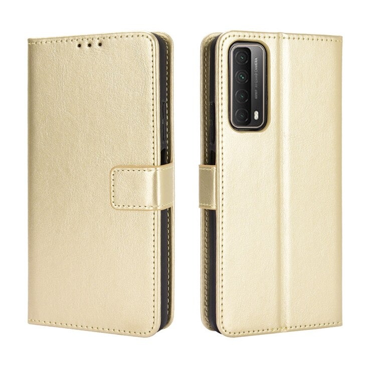 เคส Huawei Y7a#เคสฝาพับหนัง PUผิวหนังม้า มีแถบปิดแม่เหล็กแบบกระเป๋าสตางค์ Crazy Horse Wallet Leather Protective Cover with Stand