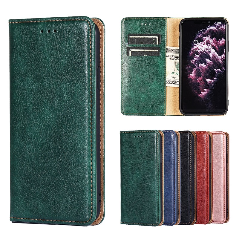 Case OPPO Reno 5 Pro 5G #เคสฝาพับหนัง PU มีช่องเสียบบัตร ฝาปิดแม่เหล็กดูดซับอัตโนมัติ