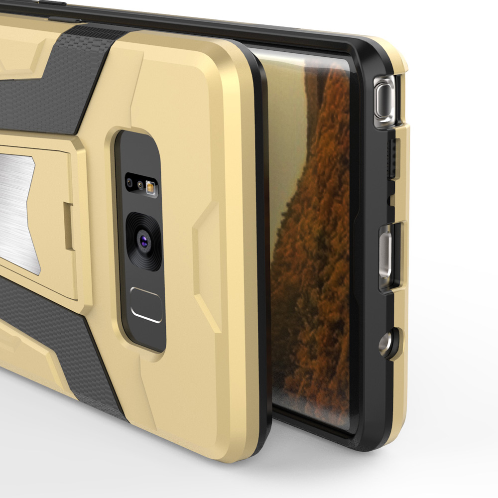 เคส Samsung Galaxy Note 8 #เคสฝาหลังแบบไฮบริด PC + TPU มีขาตั้งในตัว สีสันสวยงามทันสมัย