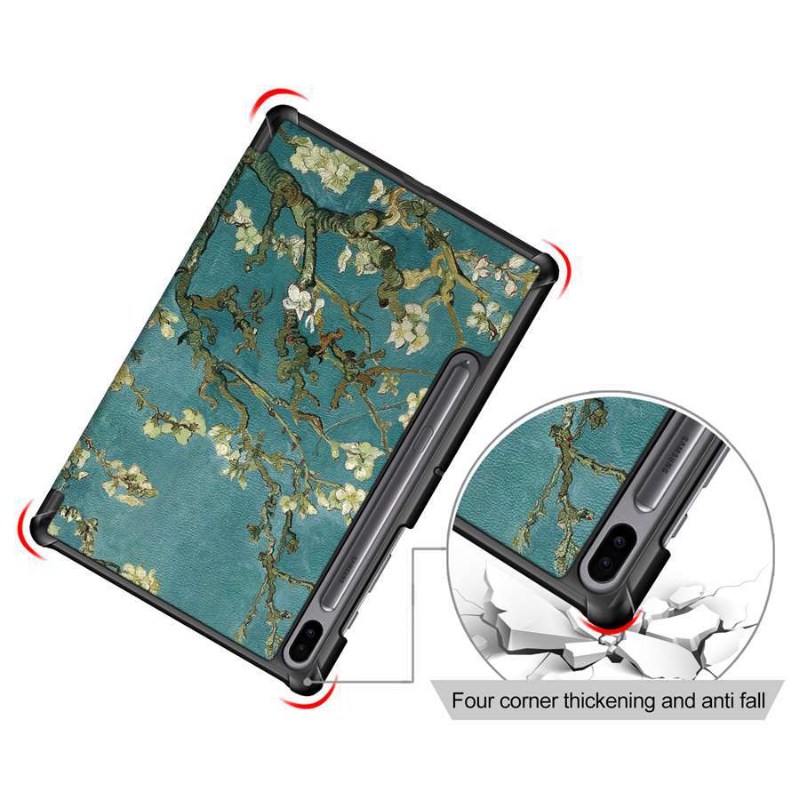 Case Samsung Galaxy Tab S6 T860 T865 #เคสฝาพับ 3 พับพิมพ์ลาย Pattern Printing PU Leather Tri-fold Stand