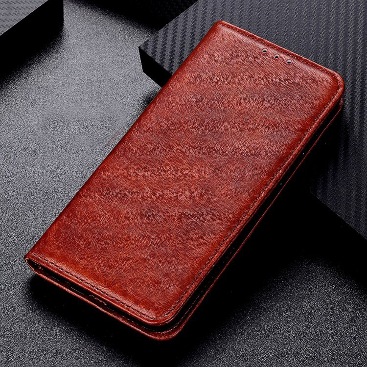 Case Samsung Galaxy A80 #เคสฝาพับหนัง PU ผิวหนังม้า Auto-absorbed Crazy Horse PU Leather Stand Cover