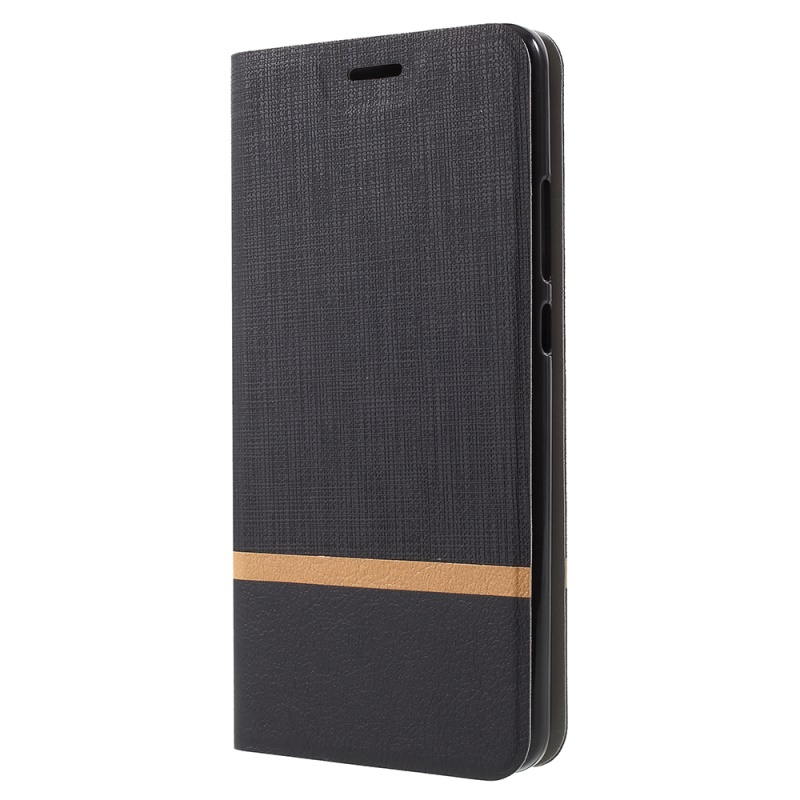 เคส Huawei P20 Lite/Nova 3e #เคสฝาพับหนัง PU ออกแบบสี Contrast ปกเสริมด้วยแผ่นเหล็กคุณภาพดี