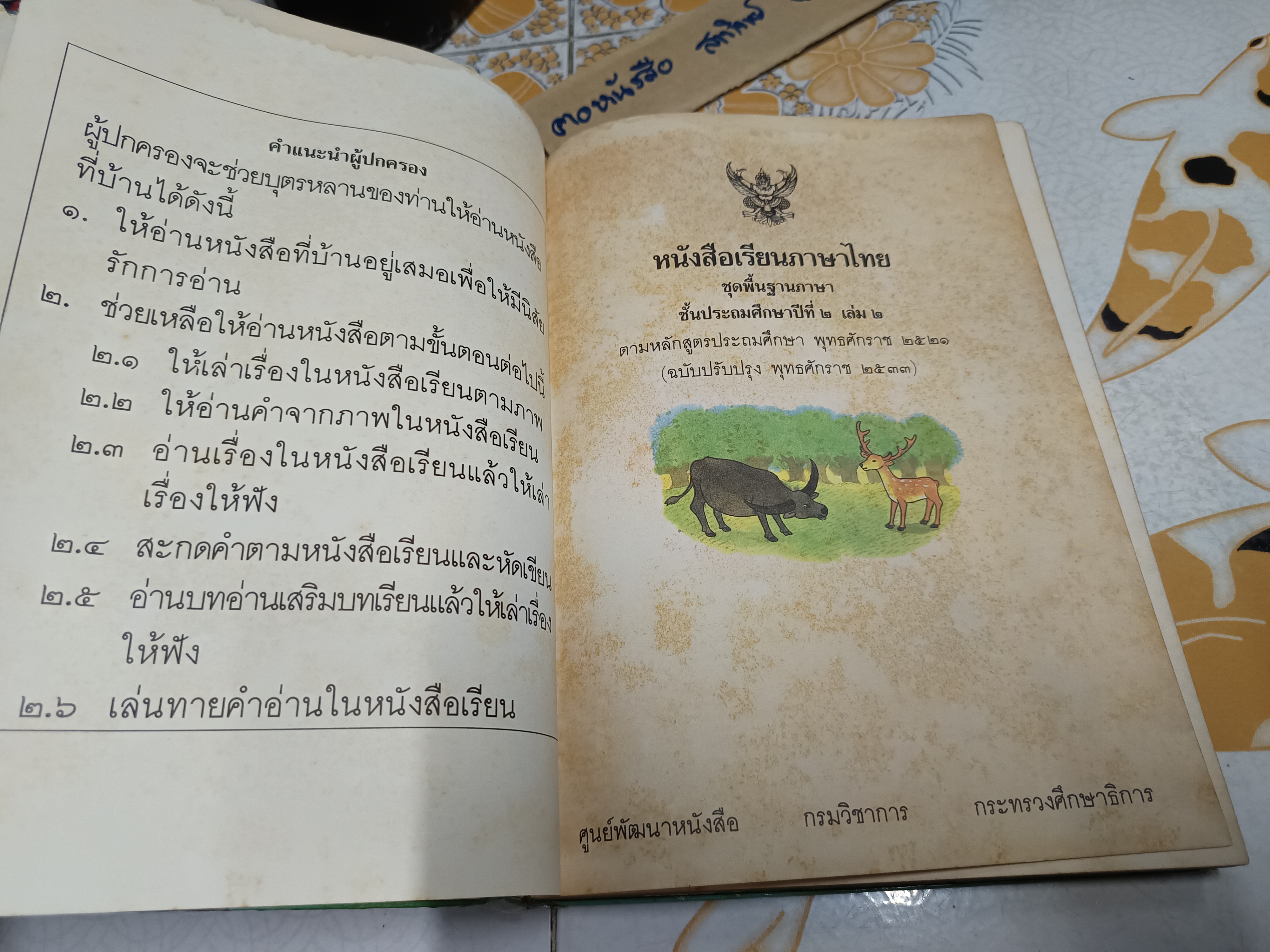 หนังสือเรียนภาษาไทย ชุดพื้นฐานภาษา ชั้นประถมศึกษาปีที่ 2 เล่ม 2 (ฉบับปรับปรุง พุทธศักราช 2533) - ปกแข็ง **สินค้าหมด**