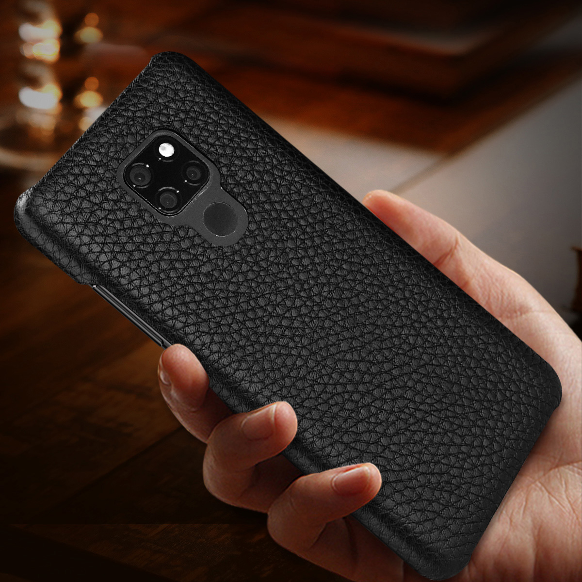 Case Huawei Mate 20 X #เคสฝาหลังหุ้มหนังวัวแท้คุณภาพดี Top Layer Cowhide Leather Coated Plastic (พร้อมส่ง)