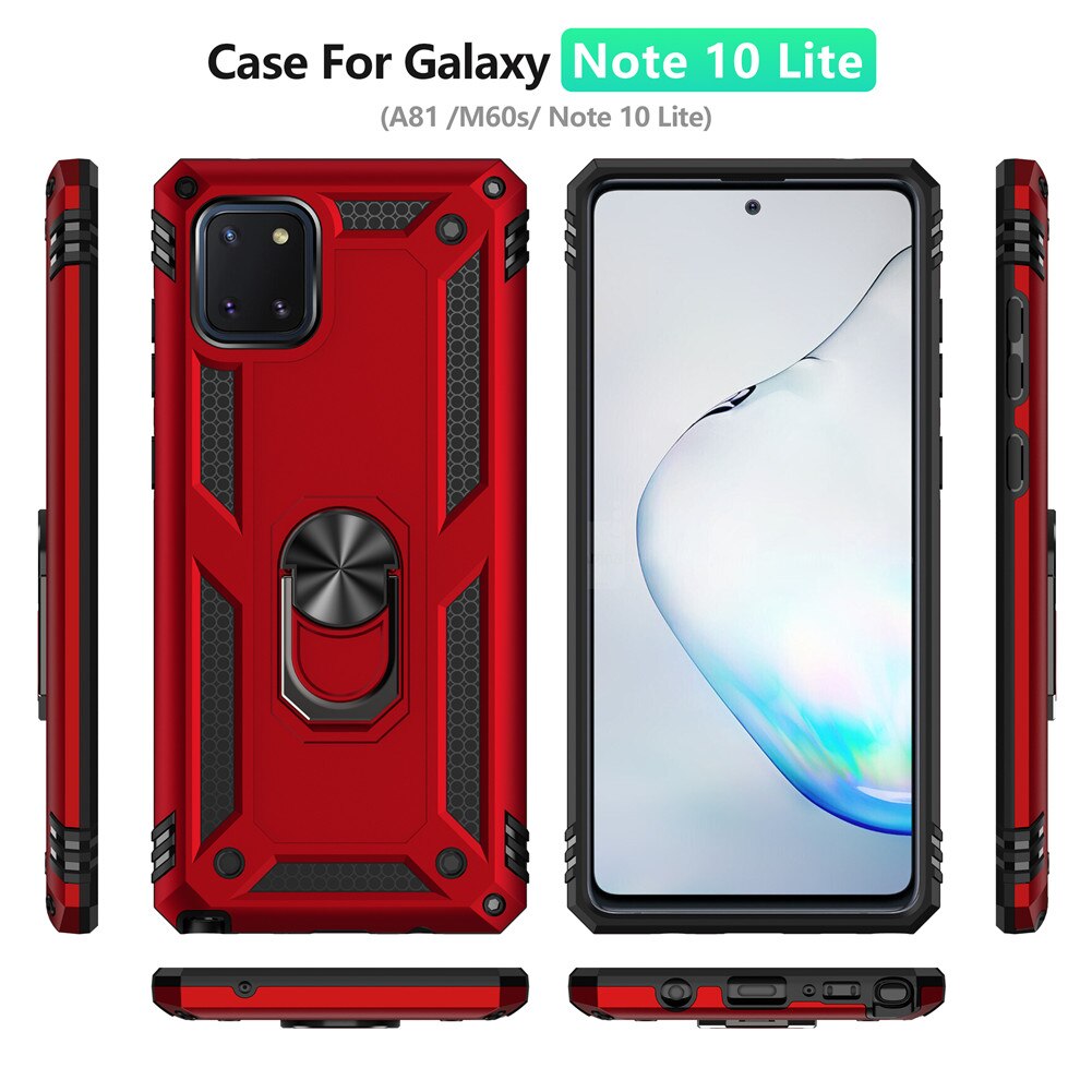 เคส Samsung Galaxy Note 10 lite #เคสฝาหลัง Hybrid TPU+PC มีแหวนสวมนิ้ว