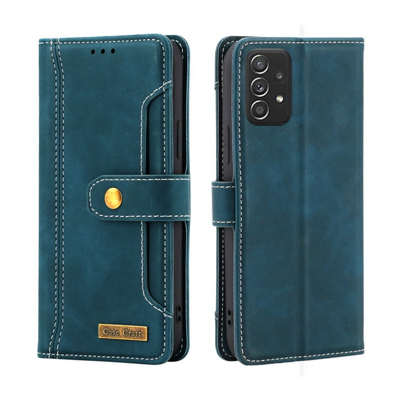 เคส Samsung Galaxy A72 / A72 5G #เคสฝาพับหนัง PU สไตล์กระเป๋าสตางค์พร้อมช่องใส่การ์ด Multi-Card Slots Wallet Casing PU Leather Case Magnetic Buckle Book Flip Cover