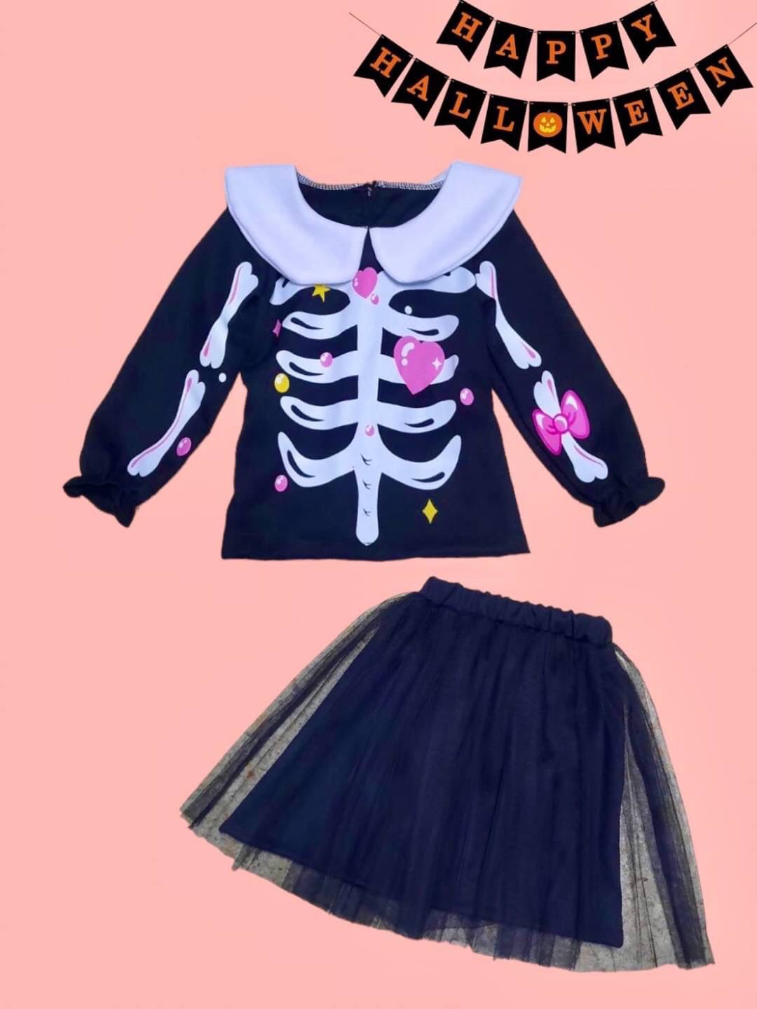 ชุดแฟนซีเด็กหญิง โครงกระดูก