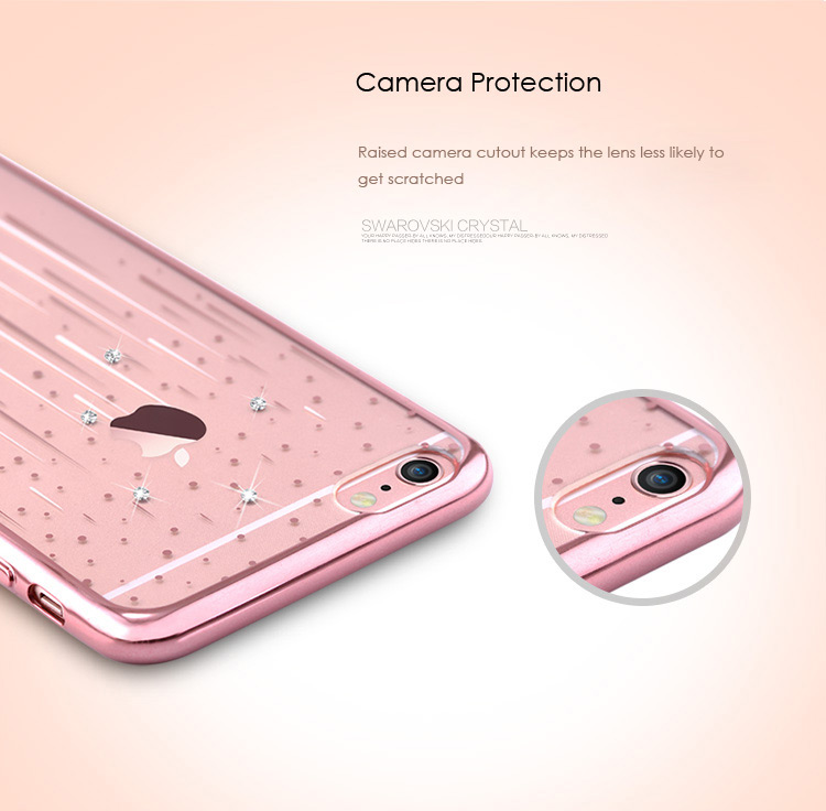 เคส iPhone 6s Plus 6 Plus #เคสฝาหลังนิ่ม DEVIA Swarovski Diamond Electroplated TPU Shell for - Iris Pattern