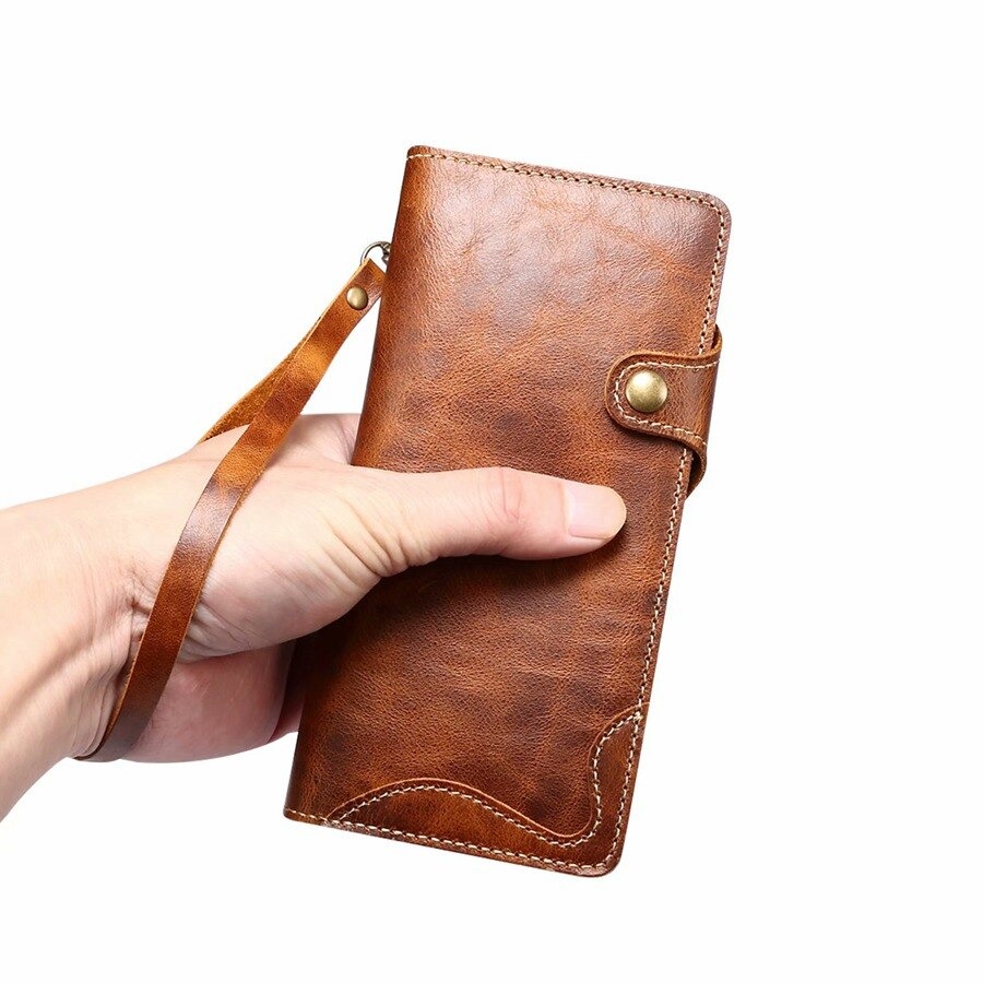 เคส Huawei Mate 20#เคสฝาพับหนังแท้พร้อมสายคล้อง Genuine Wallet Leather Phone Cover with Lanyard