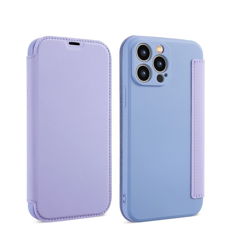 เคส Iphone 14 Pro Max #เคสฝาพับกรอบซิลิโคนนิ่ม พร้อมช่องใส่บัตร