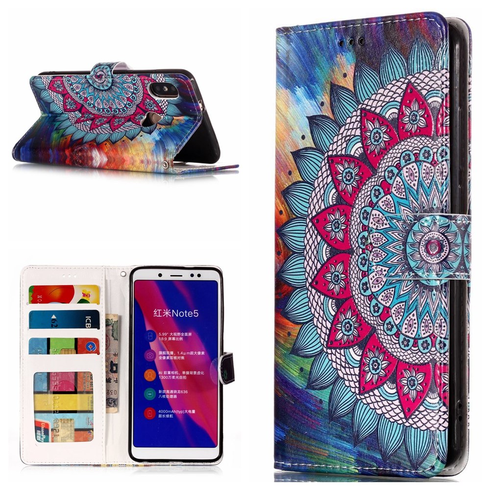Case Xiaomi Redmi Note 5 / Note 5 Pro #เคสฝาพับแบบกระเป๋าสตางค์พิมพ์ลายนูนสวยงามน่ารักๆ