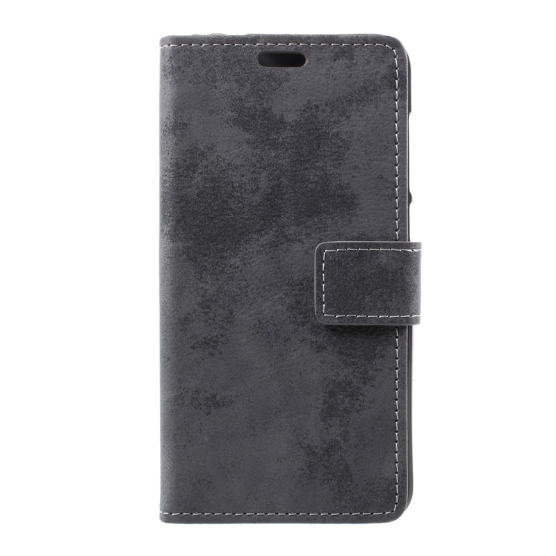 Case Xiaomi Mi 8 Lite #เคสฝาพับหนัง PU สไตล์ Retro มีช่องเสียบบัตร