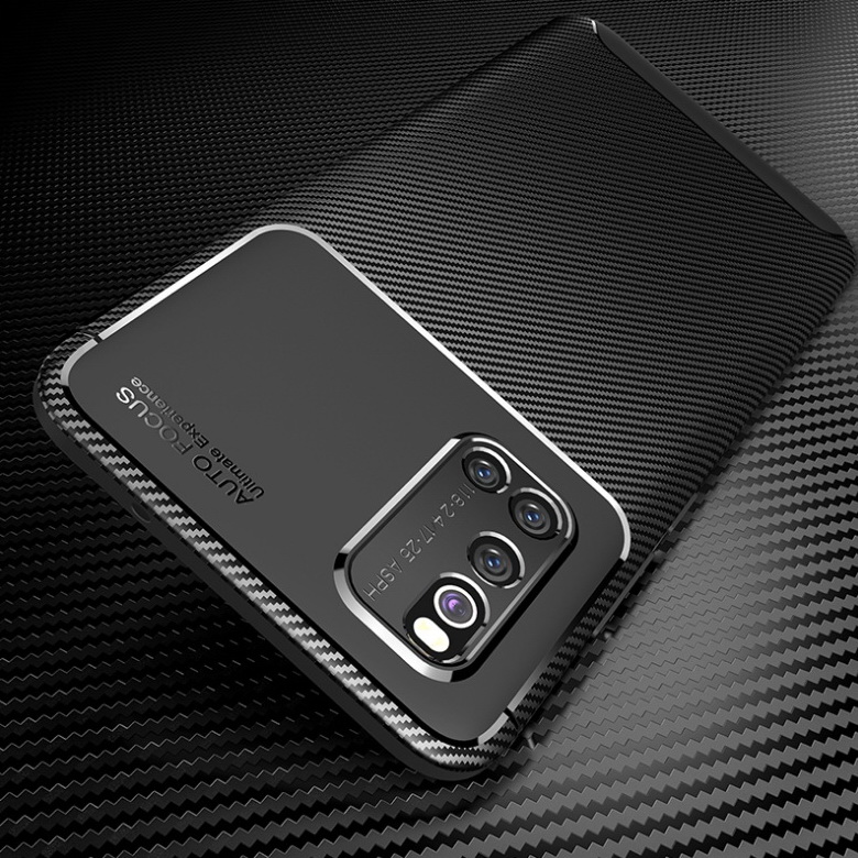 เคส Vivo V19 #เคสฝาหลังนิ่ม Carbon Fiber Anti-drop TPU Protection