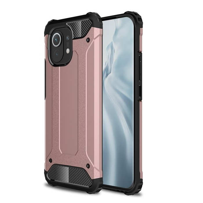 เคส Xiaomi Mi 11 #เคสฝาหลังเกราะป้องกัน ไฮบริด พลาสติก+TPU Heavy Duty Rugged Hybrid