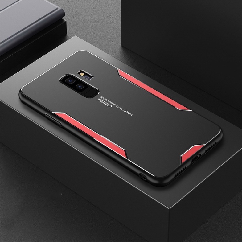 Case Samsung Galaxy S9+ #เคสฝาหลังไฮบริด Metal +TPU Shockproof metal back plate Phone Back Cover