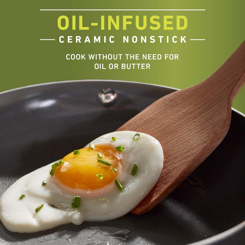 (Pre Order) Calphalon® Classic Oil Infused Ceramic Nonstick Release Frying Pan Size 8" or 10" คาลฟาลอน คลาสสิก ชุดกระทะ