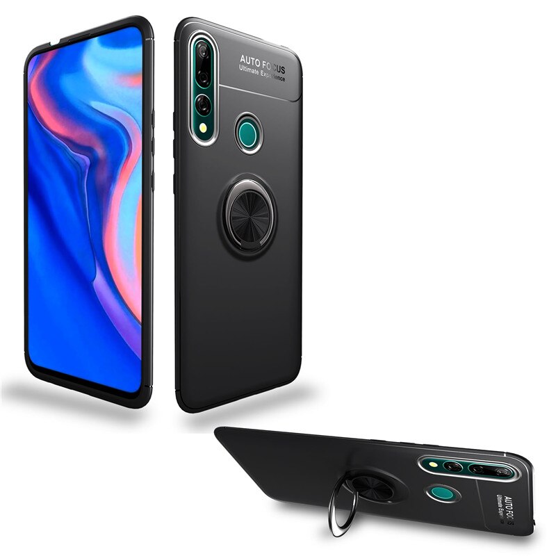 Case Huawei Y9 Prime 2019 #เคสฝาหลัง TPU Finger Ring Kickstand (แผ่นโลหะแบบ Built-in)