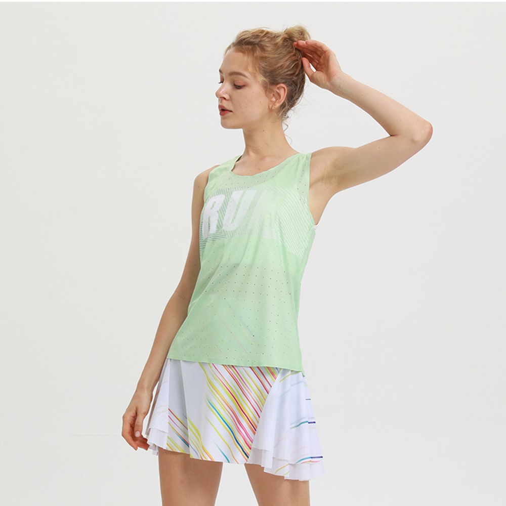 เสื้อกล้ามผู้หญิง คอกลมไร้รอยต่อ น้ำหนักเบา ใส่สบาย ใยผ้าคุณภาพสูงคล้าย aero swift (S18)