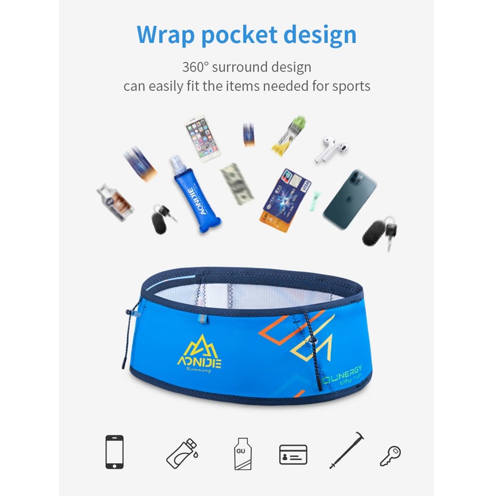 กระเป๋าคาดเอว แบบบาง ใส่ขวดน้ำได้ AONIJIE รุ่น W8108 (A24)