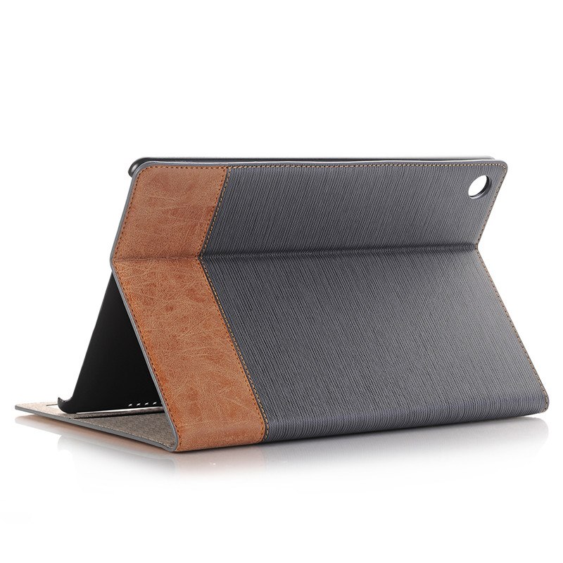 Case Huawei MediaPad M5 Pro (10.8 นิ้ว) #เคสฝาพับกระเป๋าสตางค์หนัง PU สมาร์ท 2 สี Bi-color Smart Stripe Leather Wallet