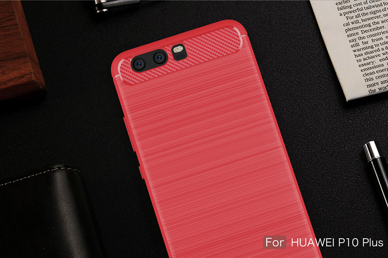 เคส Huawei P10 Plus เคสฝาหลังคาร์บอนไฟเบอร์ - TPU ดีไซด์สวยงาม