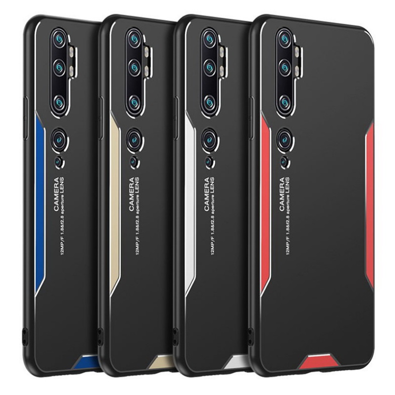 เคส Xiaomi Mi Note 10 Pro #เคสฝาหลังไฮบริด Metal +TPU Shockproof metal back plate Phone Back Cover