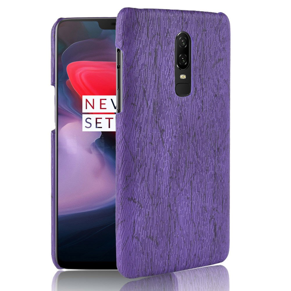เคส OnePlus 6 #เคสฝาหลังพลาสติกเคลือบผิวลายไม้สีสันสดใส