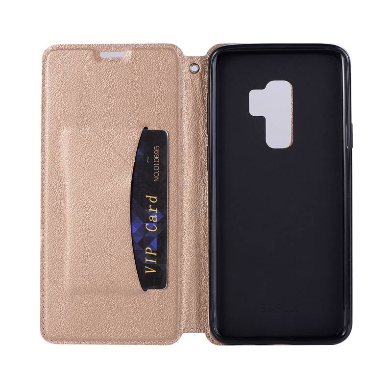 Case Samsung Galaxy J8 (2018) #เคสฝาพับหนัง PU มีช่องใส่บัตร Auto-absorbed Leather