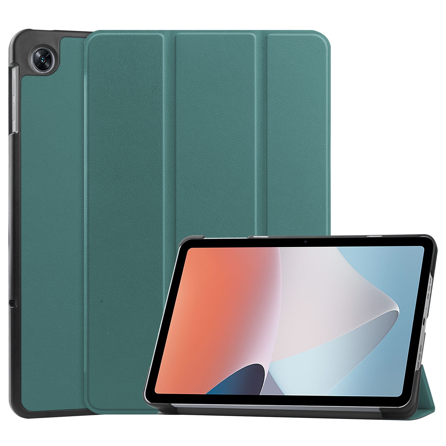 เคส OPPO Pad Air 10.36 นิ้ว #เคสฝาพับหนัง PU แบบ 3 พับ Tri-fold Stand Leather Smart Tablet