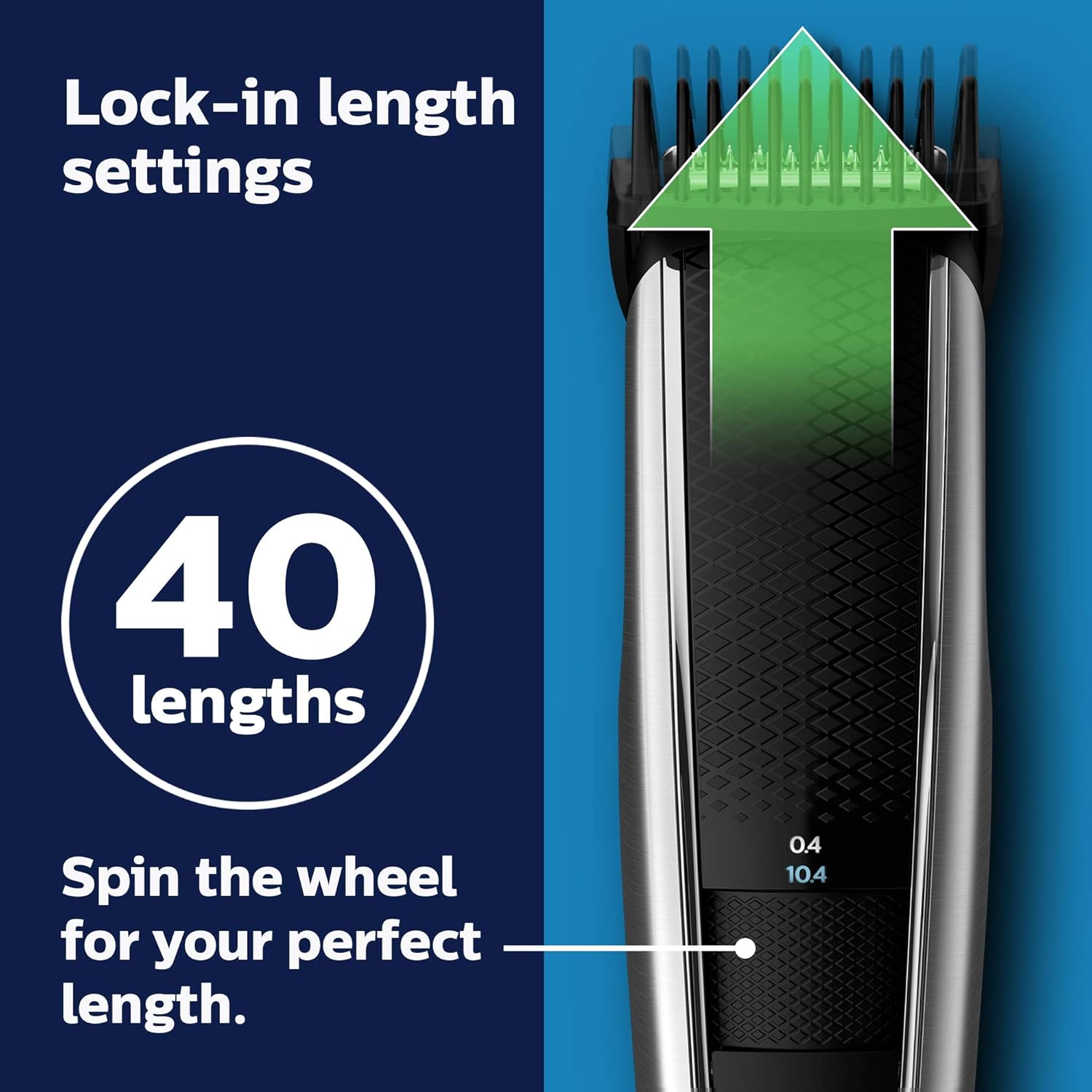Philips® Norelco Beard and hair Trimmer Series 5500 BT5511/49 ปัตตาเลี่ยนไฟฟ้า สำหรับใบหน้าและผม