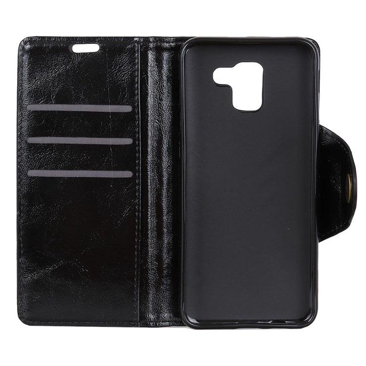 เคส Samsung Galaxy J6 (2018) #เคสฝาพับแบบกระเป๋าสตางค์หนัง PU Textured PU Leather Wallet