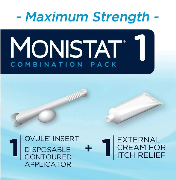 Monistat® 1-Day Treatment Combination Pack, Day or Nigth OVULE Yeast Infection 1 OVULE 9g (Tube) ตกขาว คัน เชื้อรา