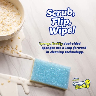 Scrub Daddy® Sponge Daddy Dual-Sided Sponge+Scrubber ฟองน้ำทำความสะอาดอเนกประสงค์ ฟองน้ำคละสี