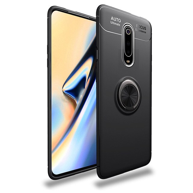 Case Xiaomi Mi 9T #เคสฝาหลัง TPU Finger Ring Kickstand (แผ่นโลหะแบบ Built-in)