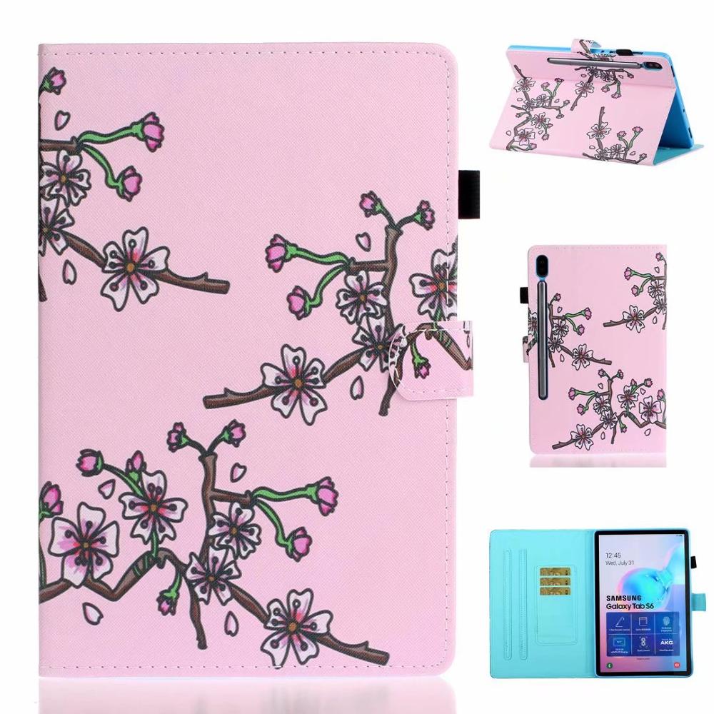 เคส Samsung Galaxy Tab S6 T860 T865 #เคสฝาพับหนัง PU พิมพ์ลาย Pattern Printing PU Leather Flip