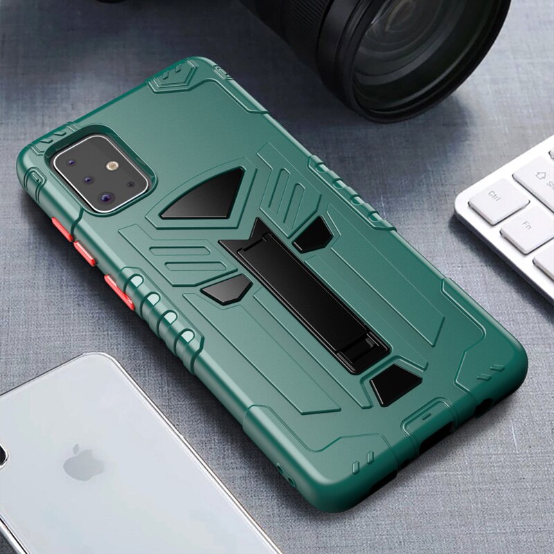 เคส Samsung Galaxy A51 #เคสฝาหลัง PC + TPU แบบไฮบริดมีขาตั้งในตัว